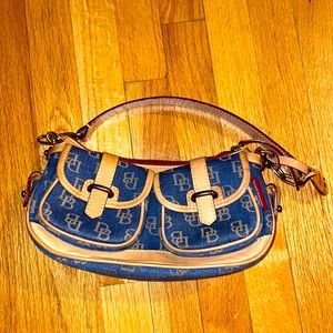 Dooney and Bourke Denim Genuine Leather Purse